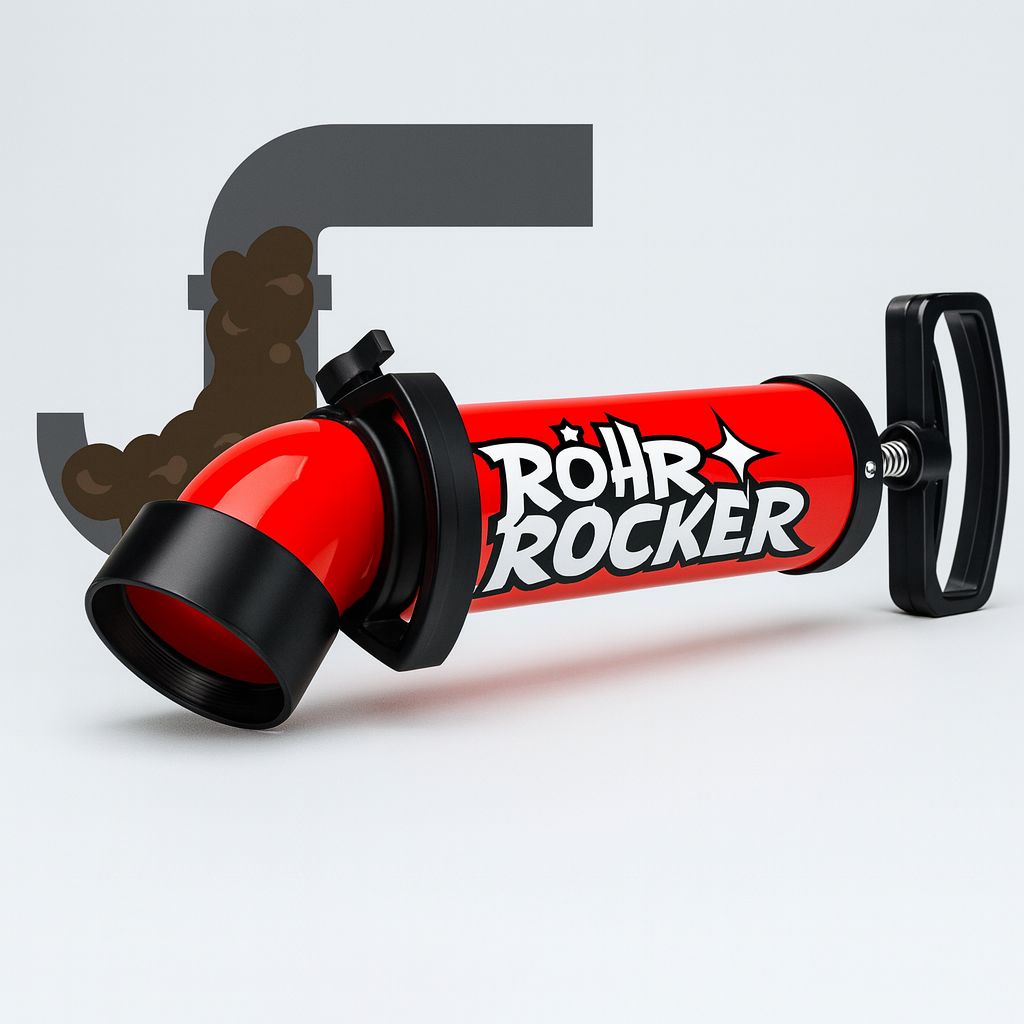 ROHRROCKER – Profi Rohrreinigungspumpe | Hochdruck Abflussreiniger für WC, Küche &amp; Bad